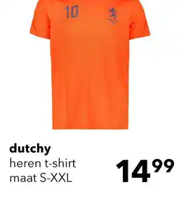 Scapino Dutchy heren voetbal T-shirt nummer 10 oranje aanbieding