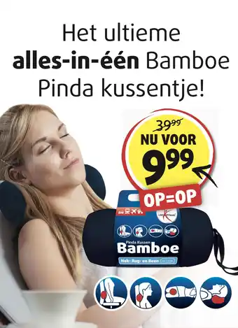 Lucovitaal Bamboe Pinda Kussen aanbieding