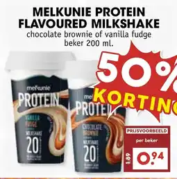 De Boerenschuur Melkunie protein flavoured milkshake aanbieding