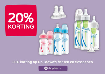 Prenatal Dr. Brown's flessen en flesspenen aanbieding