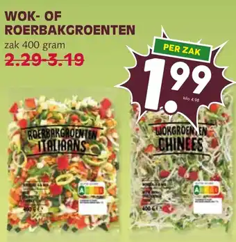 De Boerenschuur Wok of roerbakgroenten aanbieding