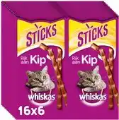 Bol.com Whiskas Kattensnacks - Sticks Kip - 14x6 Stuks aanbieding
