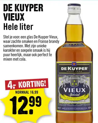 Dirck 3 De Kuyper Vieux 100 cl aanbieding