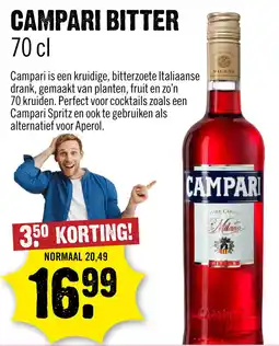 Dirck 3 Campari Bitter 70 cl aanbieding