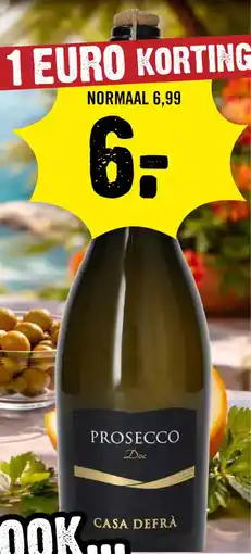 Dirck 3 Casa Defra Glera Prosecco 75 cl aanbieding