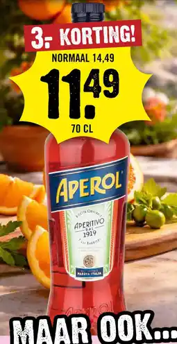 Dirck 3 Aperol Aperitivo 70 cl aanbieding