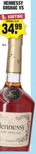 Dirck 3 Hennessy VS Cognac 70 cl aanbieding