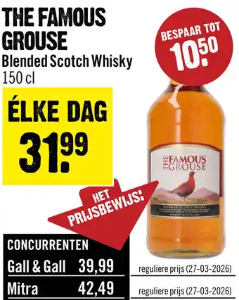 Dirck 3 The Famous Grouse Whisky 150 cl aanbieding