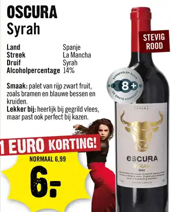 Dirck 3 Oscura Syrah Edicion Limitada 75 cl aanbieding