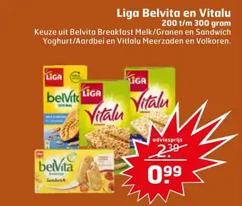 Trekpleister Liga Belvita en Vitalu 200 t/m 300 gram aanbieding