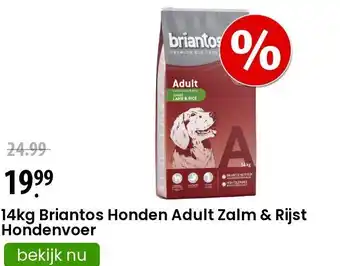 Zooplus 14kg Briantos Honden Adult Zalm & Rijst Hondenvoer aanbieding