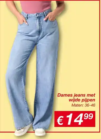 Kik Dames Jeans met Wijde Pijpen aanbieding