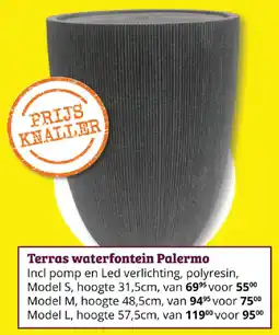 Tuinland Terras waterfontein Palermo aanbieding
