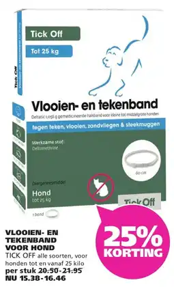 Ranzijn Vlooien en Tekenband voor Hond Tick Off aanbieding