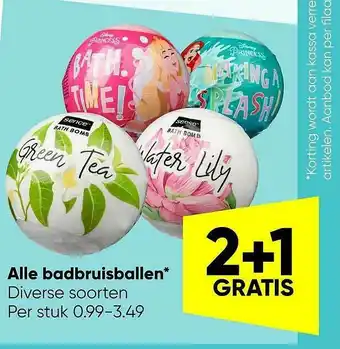 Big Bazar Alle Badbruisballen 2+1 Gratis aanbieding