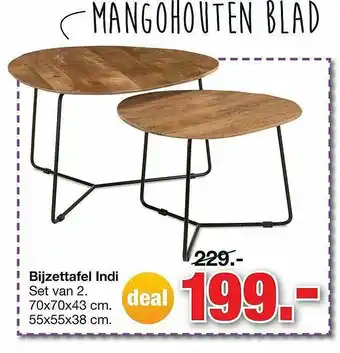 Budget Home Store Bijzettafel Indi aanbieding