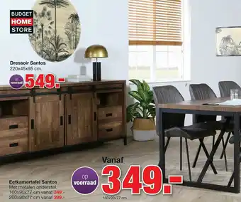 Budget Home Store Dressoir Santos Of Eetkamertafel Santos aanbieding