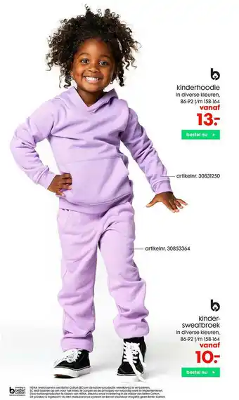 HEMA Kinderhoodie Of Kindersweatbroek aanbieding