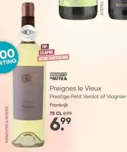 Mitra Prestige Petit Verdot of Viognier aanbieding