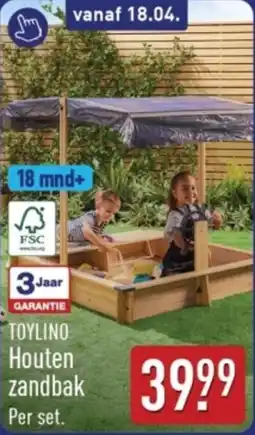 ALDI Toylino Houten zandbak aanbieding