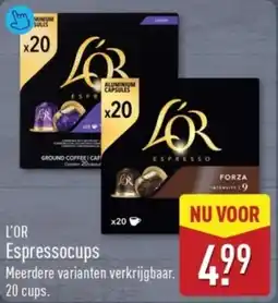 ALDI L' Or Espressocups aanbieding