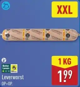 ALDI Leverworst XXL aanbieding