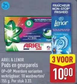 ALDI Ariel & Lenor Pods en Geurparels aanbieding