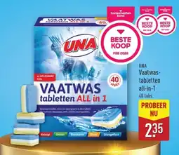 ALDI Una Vaatwastabletten All-in-1 aanbieding