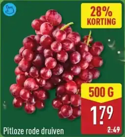 ALDI Pitloze rode druiven aanbieding