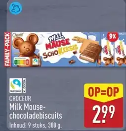 ALDI Choceur Milk Mouse Chocoladebiscuits aanbieding