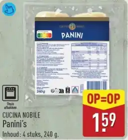 ALDI Cucina Nobile Panini's aanbieding