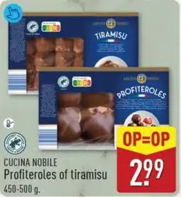 ALDI Cucinal Nobile Profiteroles of Tiramisu aanbieding