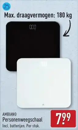 ALDI Ambiano Personenweegschaal aanbieding