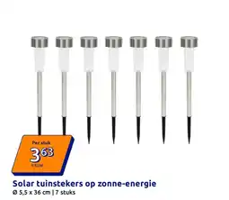 Action Solar tuinstekers op zonne-energie aanbieding