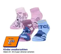 Action Kinder sneakersokken aanbieding