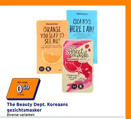 Action The Beauty Dept. Koreaans gezichtsmasker aanbieding