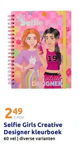 Action Selfie Girls Creative Designer kleurboek aanbieding