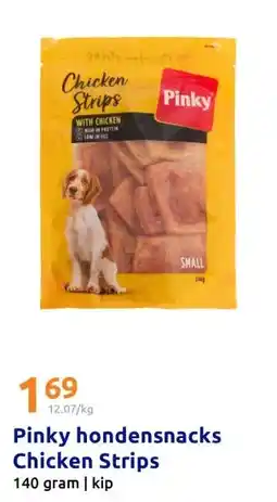 Action Pinky hondensnacks Chicken Strips aanbieding