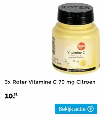 Plein.nl 3x Roter Vitamine C 70 mg Citroen aanbieding