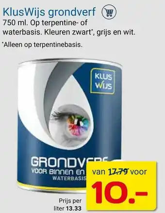 Kluswijs KlusWijs grondverf aanbieding