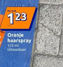 Action Oranje haarspray aanbieding