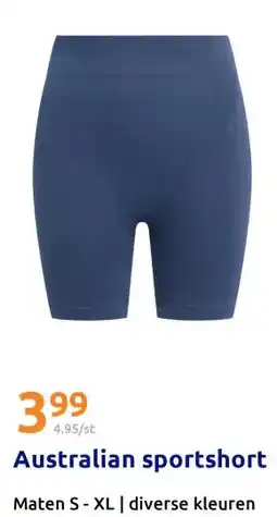 Action Australian sportshort aanbieding