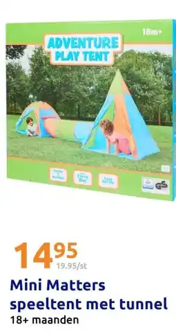 Action Mini Matters speeltent met tunnel aanbieding