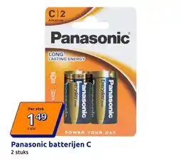 Action Panasonic batterijen C aanbieding