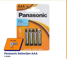 Action Panasonic batterijen AAA aanbieding