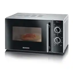 Bol.com Severin MW 7771 - Magnetron met grill - 20 liter - RVS/Zwart aanbieding