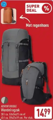 ALDI Adventuridge Wandelrugzak aanbieding
