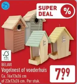 ALDI Belavi Vogelnest of Voederhuis aanbieding