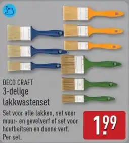 ALDI Deco Craft 3-delige Lakkwastenset aanbieding