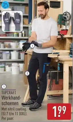 ALDI Topcraft Werkhandschoenen aanbieding